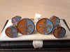 Fleur-de-Lis Round Cufflinks and Tuxedo Stud Set: Five Separate Exquisite Colors of Enamel - NOK Exclusive!
