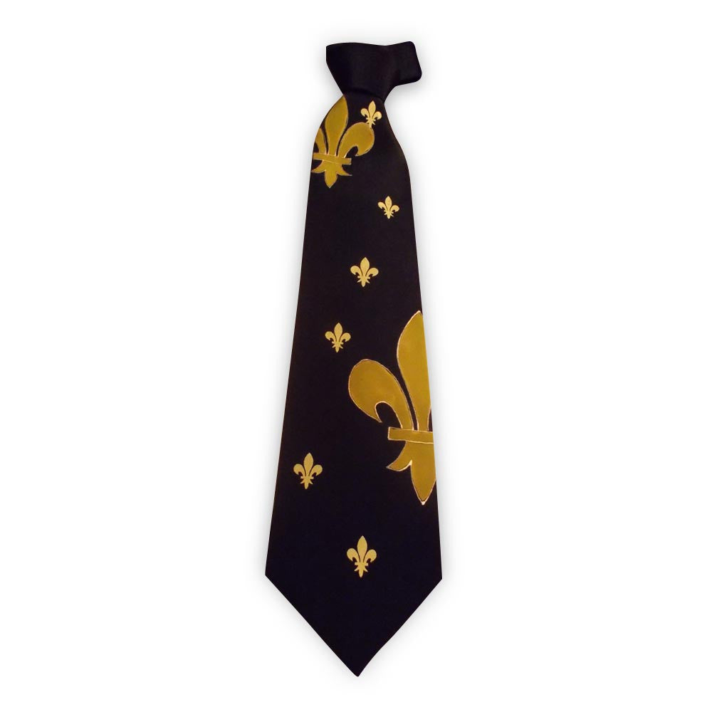 Fleur-de-lis Necktie. New Orleans Inspired Vegan Men's Tie. Fleur de Lis, French Heraldry Neck Tie for Groom. French Wedding, Nola Wedding