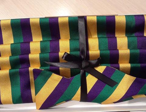 Another Fine Italain Mardi Gras Cummerbund Set, 100% Traditional Mardi Gras!