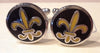 Fleur-de-Lis Round Cufflinks and Tuxedo Stud Set: Five Separate Exquisite Colors of Enamel - NOK Exclusive!