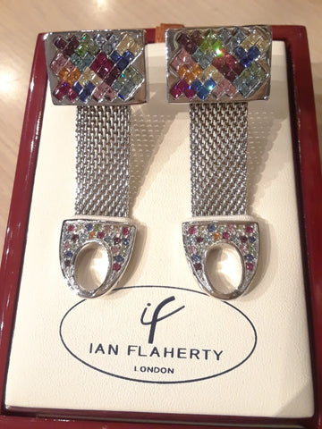 Throwback From London & Swarovski Crystal, Mesh Cufflinks!