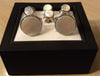 Fine Quality Tuxedo Set's, Cloisonne Centers, Par've Crystals, Red, Blue, Mother of Pearl & Black Onyx! REDEY TO GO!